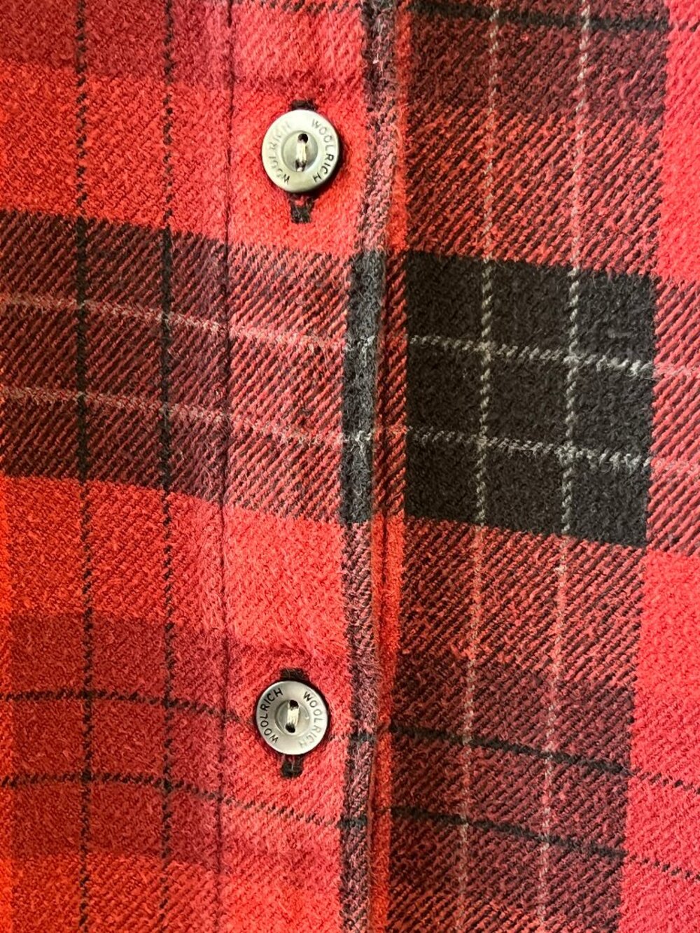 Vintage Woolrich Women's Regular Heirloom Red Plaid Flannel Shirt - Picture 10 of 16